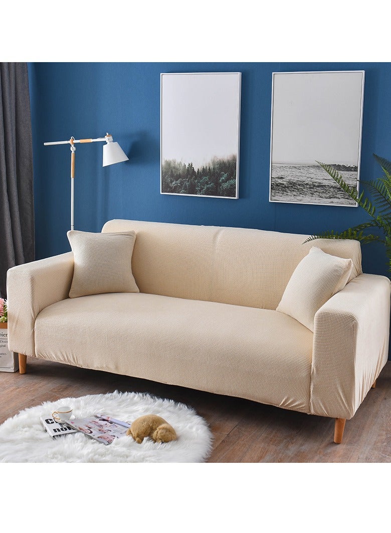 DUNISO غطاء أريكة بمقعدين، غطاء أريكة مرن بالكامل بوزن عالي من قماش حرير الذرة، غطاء واقي للأريكة، غطاء مضاد للانزلاق، واقي للأثاث، مناسب لمختلف الأماكن، للأطفال، الحيوانات الأليفة، للعائلة بأكملها للراحة عليه - Image 5