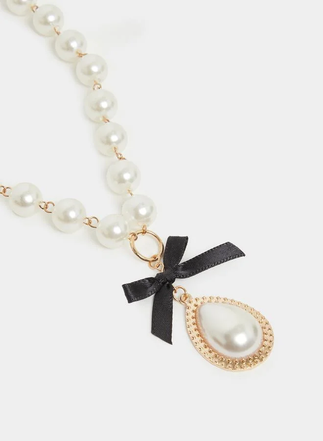 Styli Styli Set of 2 - Link Chain and Faux Pearl Necklace