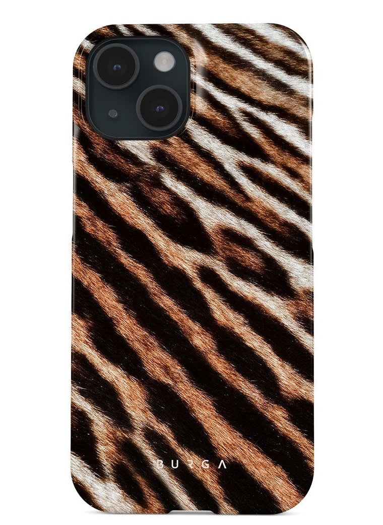 BURGA - iPhone 15 Case, 2 Piece Hard Shell + TPU Silicone Interior, Shock Absorption, All Port Accessible, Raised Bezel For Screen & Camera Protection, Never Fading HQ Print,Wildcat - Image 1