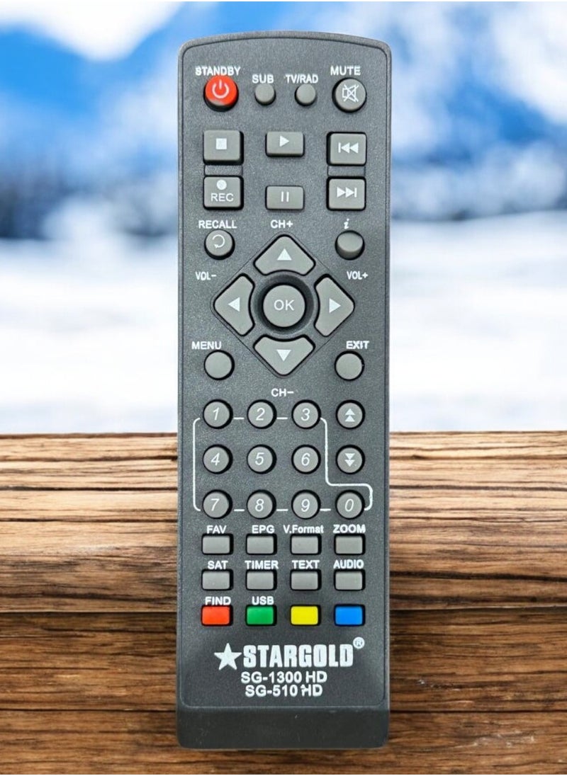 Stargold - Universal Remote Control for SG-1300 HD & SG-510 HD - Multifunctional Remote with Extensive Features - Image 1