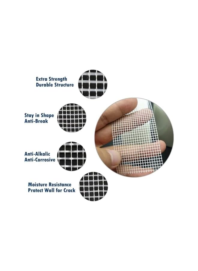 promass Drywall Repair Fiberglass Tape 4”x 100 Feet Industrial Grade Extra Strength Fiber Mesh Heavy Duty Self Adhesive for Seam Patch Wall Crack Seam Repair Color White (4” x 100) - Image 3