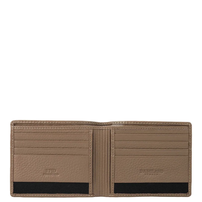 Da Milano Greyish Taupe Greyish Taupe Bifold Leather Mens Wallet for Men | Best Price UAE