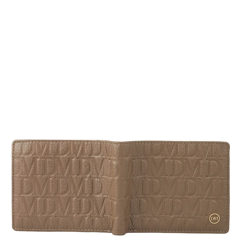 Da Milano Greyish Taupe Greyish Taupe Bifold Leather Mens Wallet for Men | Best Price UAE