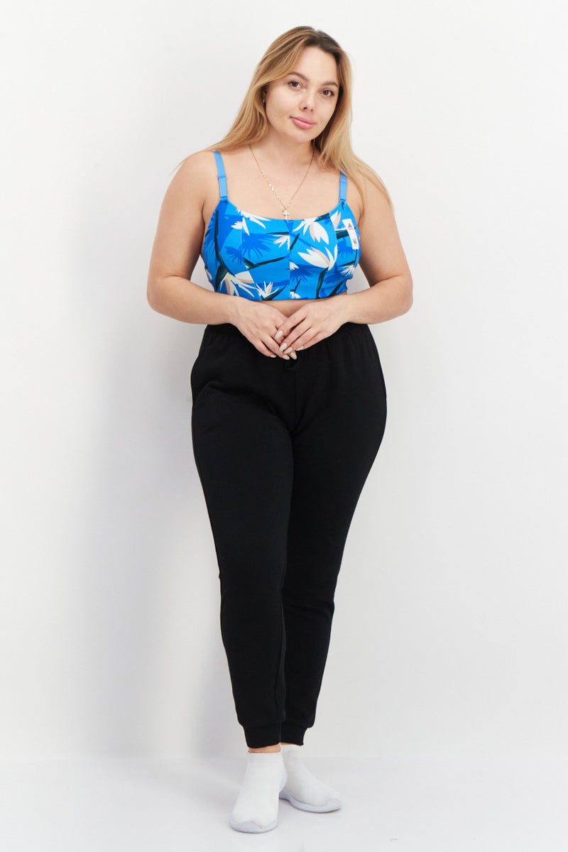 Adidas Women Sportswear Fit Lightly Padded Sports Bra, Blue Combo - Image 4