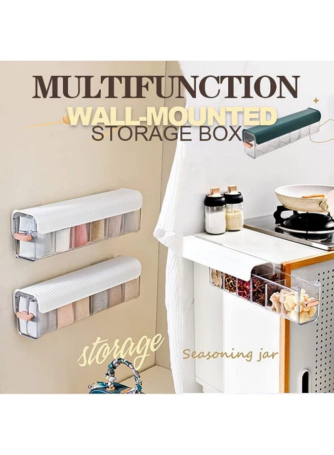 House of Quirk Underwear Acrylic Clothing Organizer Divider, Wall Mount 6 Cell Drawer Storage Boxes For Lingerie, Socks, Ties, Spices Organization And Storage (Light Green) - Image 2