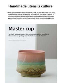 TAYRAN Tea cup, coffee cup, adult ceramic tea cup, 200 ml, handleless ceramic cup, Asian tea cup matcha cup with gift box for Turkish tea cappuccino latte  - Image 4