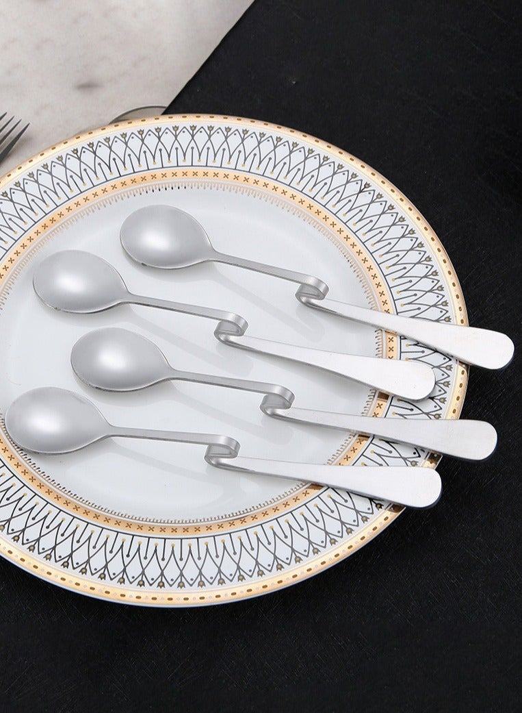 NUACOS Coffee Spoons, 10 Pieces Latte Macchiato Spoon Tea Spoons Stainless Steel Espresso Spoon Honey Spoon Long Drink Spoon with Kink for Home Office Cafe Travel - Image 5