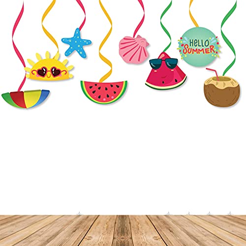 Festiko® Watermelon Summer Theme Birthday Party Decorations All In One Combo for Baby Boys/girls/Kids Supplies-6months/1st/One/(Banner/bunting,Swirls,Balloons,Cake Toppers,Cup Cake Topper,Ribbons)- 38 Pcs - Image 3