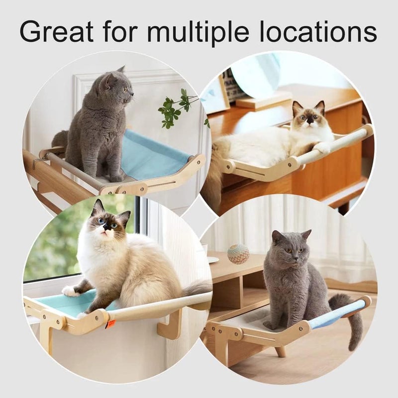 Exrp Cat Window Perch Cat Window Hammock Seat for Indoor Cats Sturdy Adjustable Durable Steady Cat Bed Providing All-Around Sunbath Space Saving Washable Holds Up to 18kg - Image 2