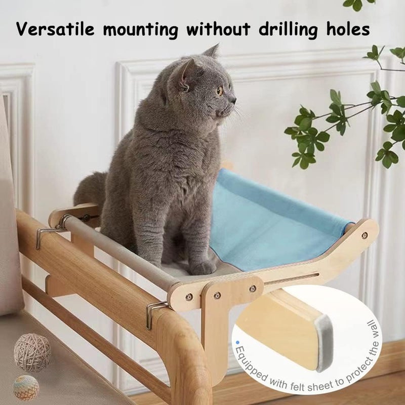 Exrp Cat Window Perch Cat Window Hammock Seat for Indoor Cats Sturdy Adjustable Durable Steady Cat Bed Providing All-Around Sunbath Space Saving Washable Holds Up to 18kg - Image 4