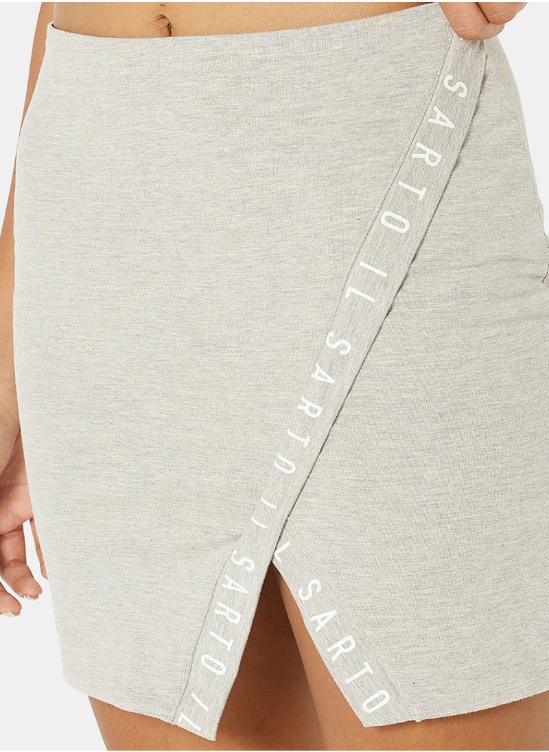 IL SARTO - Repeat Logo Jersey Skirt - Image 1