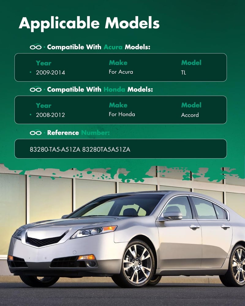 SCITOO Car Sun Visor Assbembly with Mirror Fit for 2009-2014 for Acura for TL,2008-2012 for Honda for Accord Gray with Sunroof(Left Driver Side) - Image 5