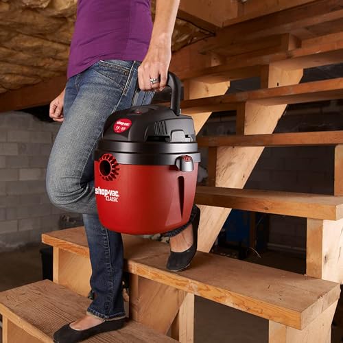 SHOPVAC مكنسة شوب-فاك 1.5 جالون 2.0 ذروة مبللة جافة، مكنسة محمولة مدمجة مع مقبض قابل للطي وحامل حائط وملحقات، ‎2030100 - Image 3
