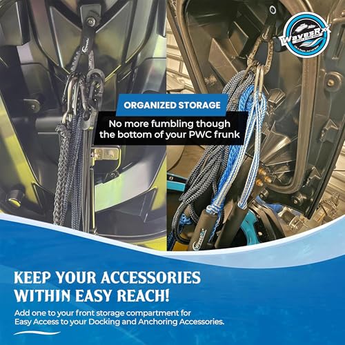 WAVESRX Soft Loops Jet Ski Cleats (7PK) | Loop Straps for Secure Tie Downs, Docking Bumpers, Fenders, Anchoring Line, Bungee Dock Rope & Tie Down Straps | Must-Have PWC Accessories for WaveRunner, Seadoo, ATV - Image 3
