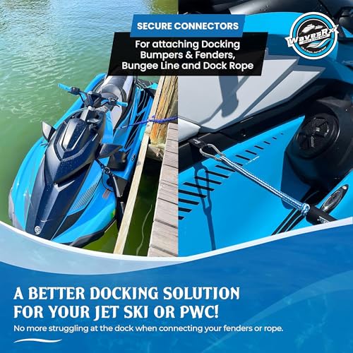 WAVESRX Soft Loops Jet Ski Cleats (7PK) | Loop Straps for Secure Tie Downs, Docking Bumpers, Fenders, Anchoring Line, Bungee Dock Rope & Tie Down Straps | Must-Have PWC Accessories for WaveRunner, Seadoo, ATV - Image 2