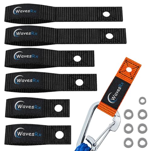 WAVESRX Soft Loops Jet Ski Cleats (7PK) | Loop Straps for Secure Tie Downs, Docking Bumpers, Fenders, Anchoring Line, Bungee Dock Rope & Tie Down Straps | Must-Have PWC Accessories for WaveRunner, Seadoo, ATV - Image 1