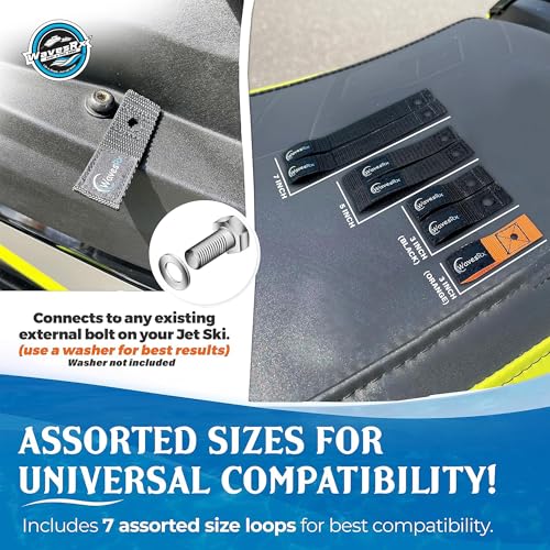 WAVESRX Soft Loops Jet Ski Cleats (7PK) | Loop Straps for Secure Tie Downs, Docking Bumpers, Fenders, Anchoring Line, Bungee Dock Rope & Tie Down Straps | Must-Have PWC Accessories for WaveRunner, Seadoo, ATV - Image 5