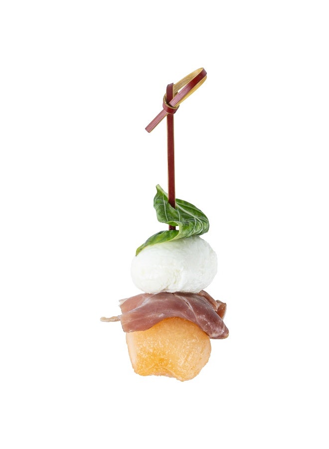 Restaurantware 4 Inch Knotted Bamboo Skewers, 1000 Sturdy Disposable Bamboo Food Picks - Sturdy, Looped Knot, Bamboo Appetizer Picks, Sustainable, For Serving Appetizers and Cocktail Garnishes - Image 1