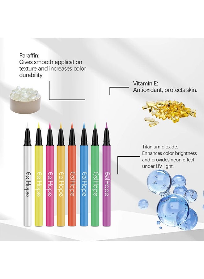 Eelhope - 8-Color Liquid Eyeliner, Waterproof Smudge-Proof Precision Felt Tip, Long-Lasting Matte Finish - Image 1