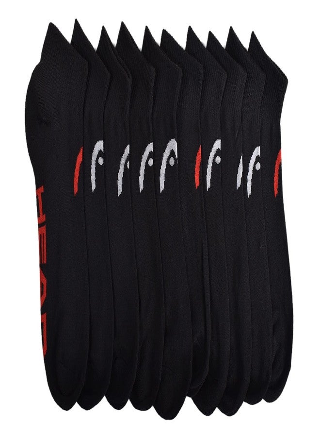 Head Men's Quarter Athletic Sport Socks 10-Pack (Black) - Image 2