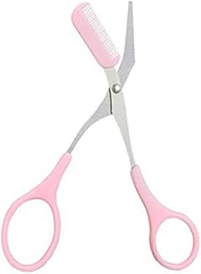 Womens Eyebrow Trimmer Comb Eyelash Hair Scissors