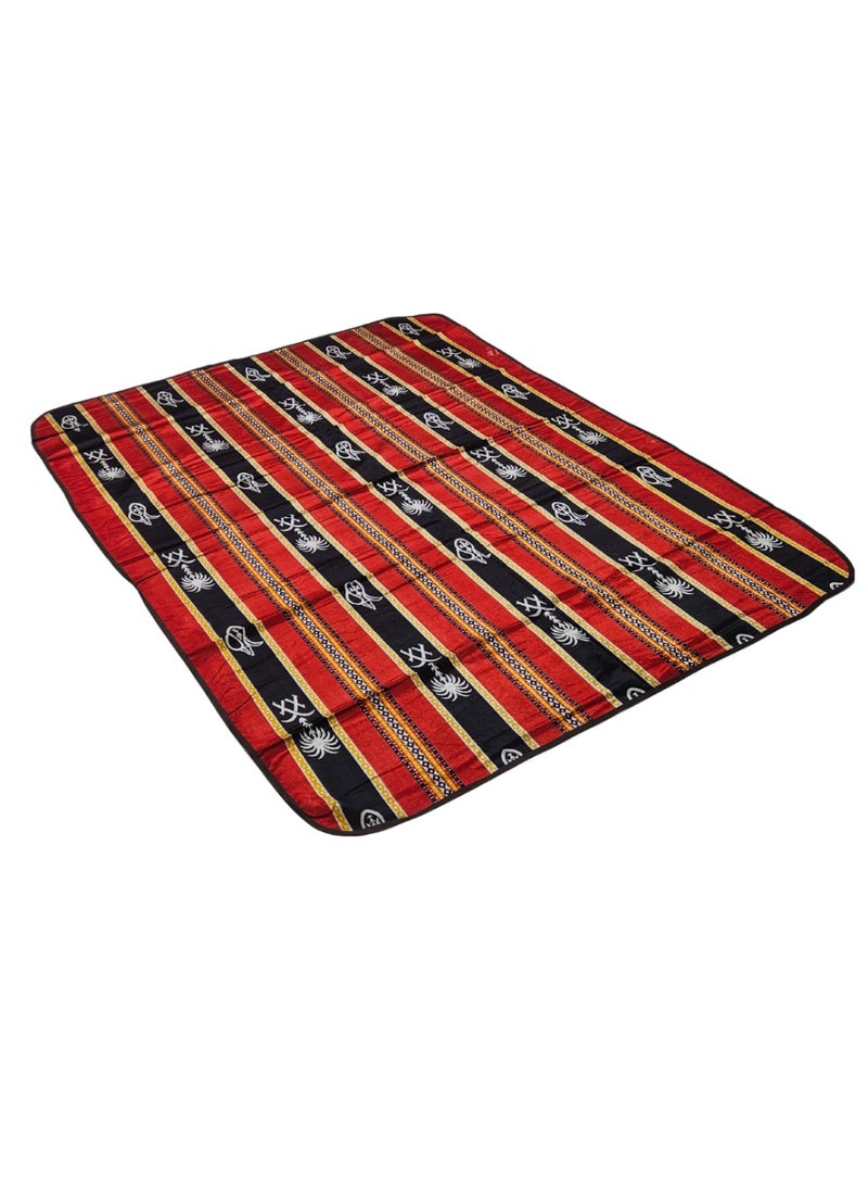 SMART HOME Ground seating mat for trips, camping, hiking, and wilderness, heritage rug, size 200 x 150 cm - Image 2