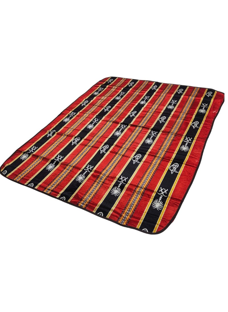 SMART HOME Ground seating mat for trips, camping, hiking, and wilderness, heritage rug, size 200 x 150 cm - Image 5
