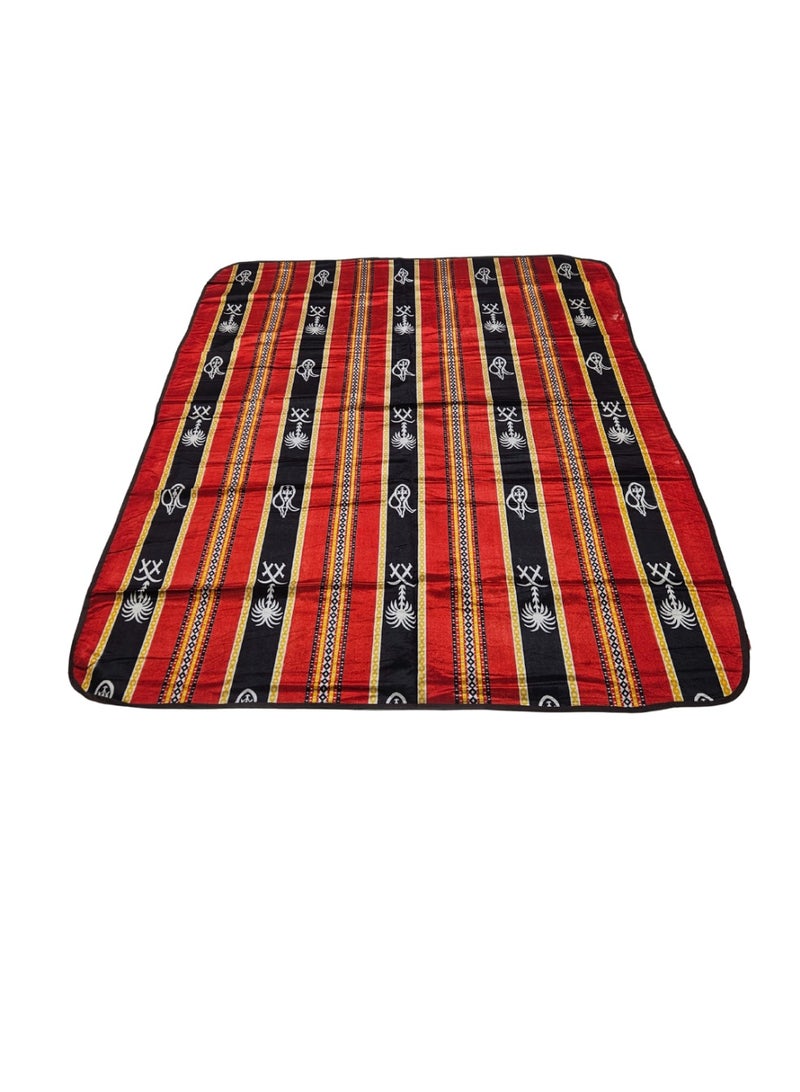 SMART HOME Ground seating mat for trips, camping, hiking, and wilderness, heritage rug, size 200 x 150 cm - Image 1