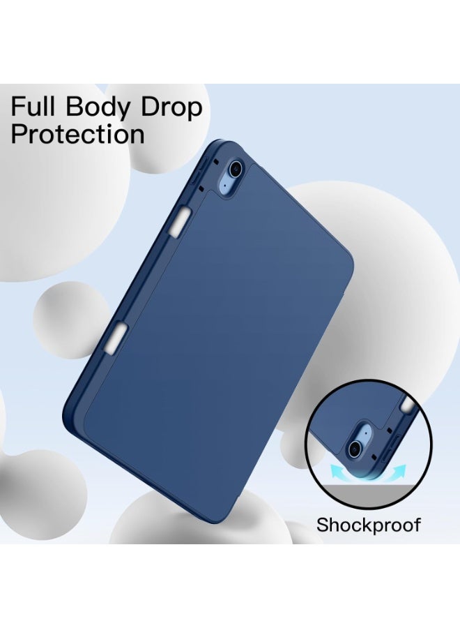 erorex iPad 10th Generation Case (10.9/11 inch) – Navy Blue Smart Cover with Pencil Holder & Auto Wake/Sleep - Image 5
