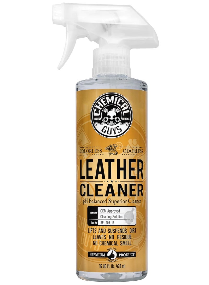 Chemical Guys Leather Cleaner for Car Interiors, Furniture, Boots, and More 16 fl oz