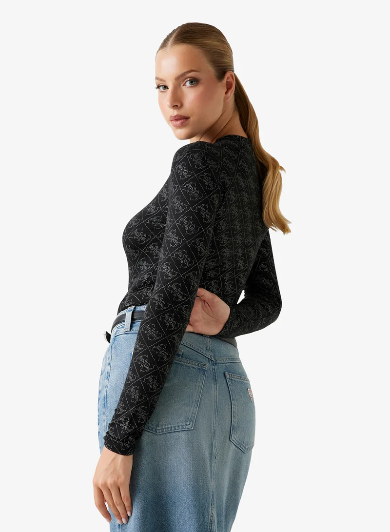 جس Long Sleeve Teodora Logo Body