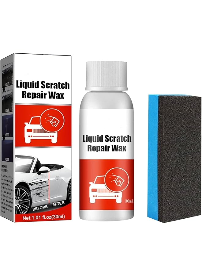 promass Automotive Scratch Repair Waxes, Car Paint Scratch Repair Agent, Care Grinding Polishing Restorer Liquid, Easily Repair Paint, Minor Scrapes Quickly Remover, Polish Paint Restorer(with Sponge) - Image 1