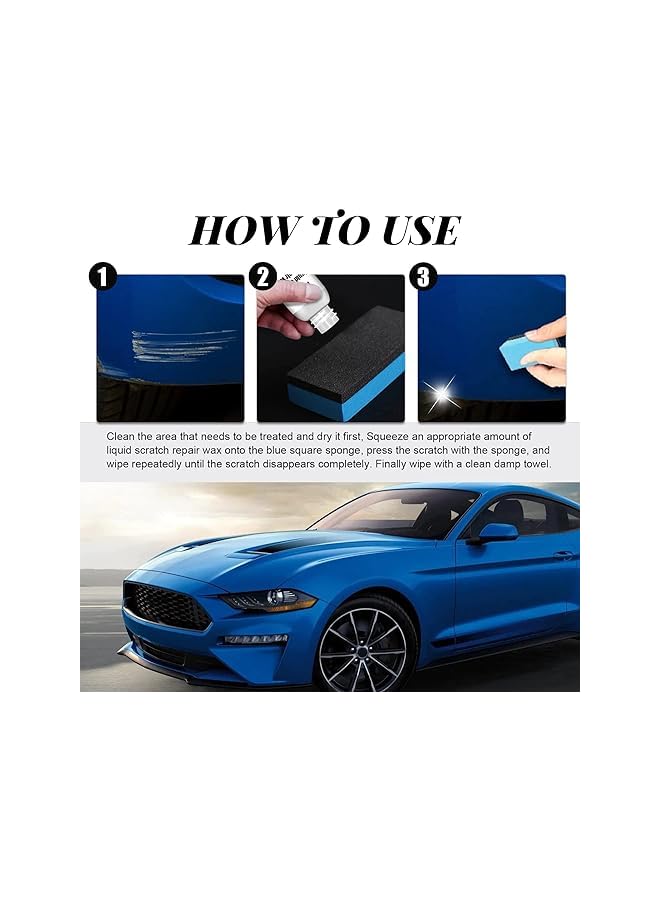 promass Automotive Scratch Repair Waxes, Car Paint Scratch Repair Agent, Care Grinding Polishing Restorer Liquid, Easily Repair Paint, Minor Scrapes Quickly Remover, Polish Paint Restorer(with Sponge) - Image 4