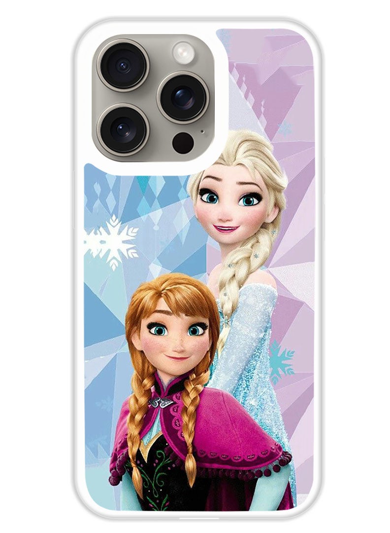Theodor Protective Case Cover For APPLE IPHONE 15 Pro Max Anna Elsa 3 (White Bumper) - Image 1