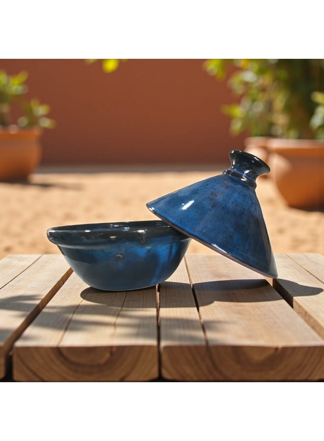 color zone pottery A Moroccan-style earthenware and ceramic bowl, safe for use in ovens and microwaves. - Image 1