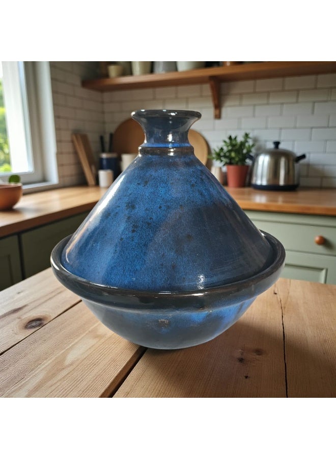 color zone pottery A Moroccan-style earthenware and ceramic bowl, safe for use in ovens and microwaves. - Image 3