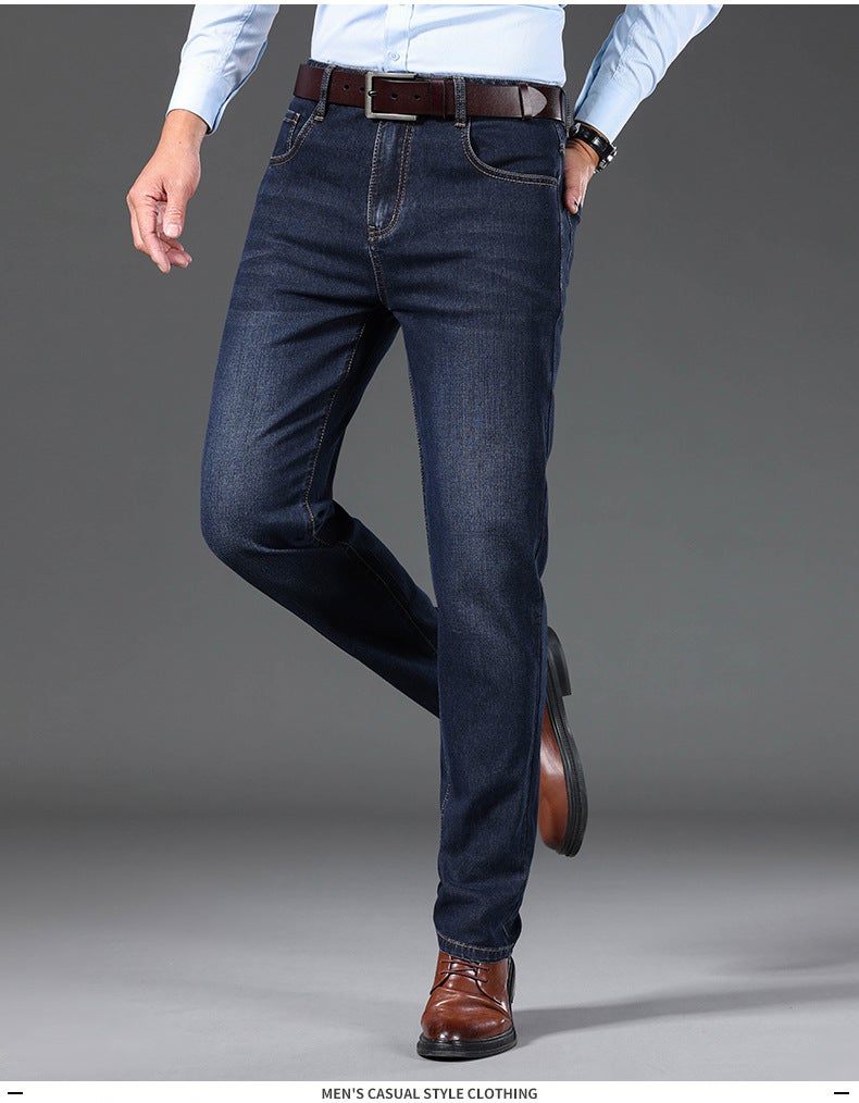 Men's Straight Jeans, Stretch, Business Casual - Image 4