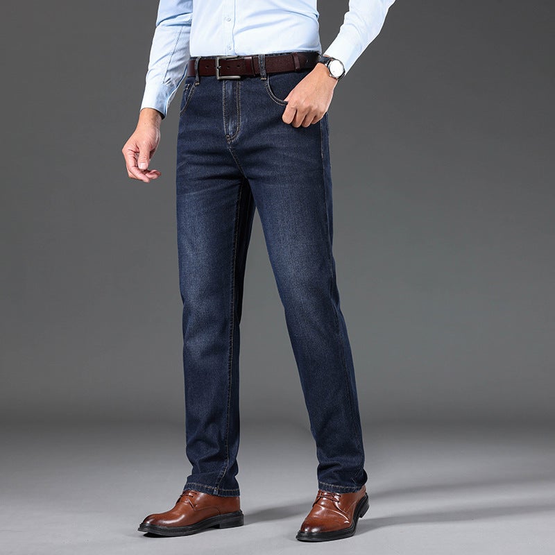 Men's Straight Jeans, Stretch, Business Casual - Image 1