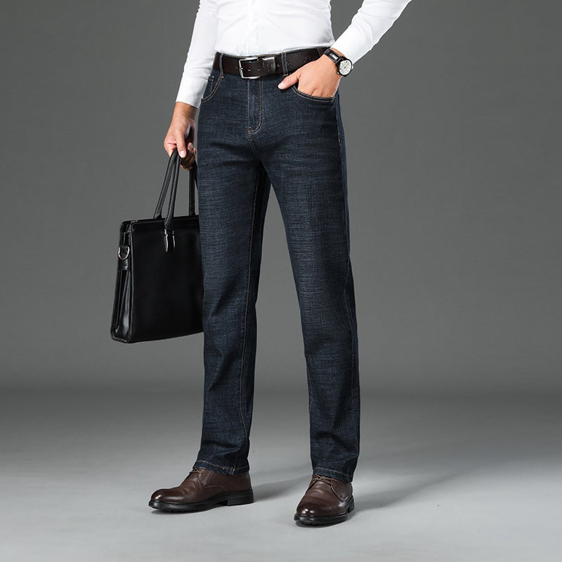Men's Straight Jeans, Stretch, Business Casual - Image 2