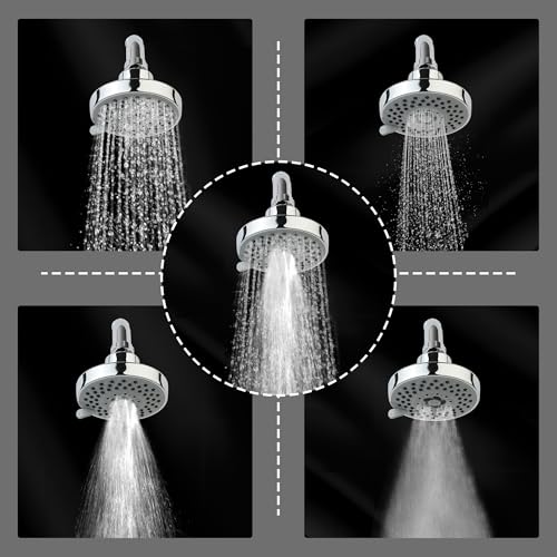 Orvos Overhead multi-function shower, 4x4 inches, HydroBloom, Chrome plated with high grade Korean ABS material from LG, head only, for high end luxury bathrooms - Image 4