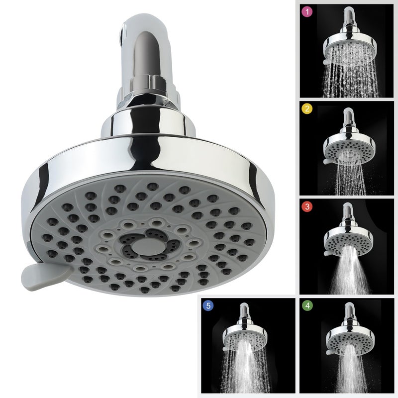 Orvos Overhead multi-function shower, 4x4 inches, HydroBloom, Chrome plated with high grade Korean ABS material from LG, head only, for high end luxury bathrooms - Image 5