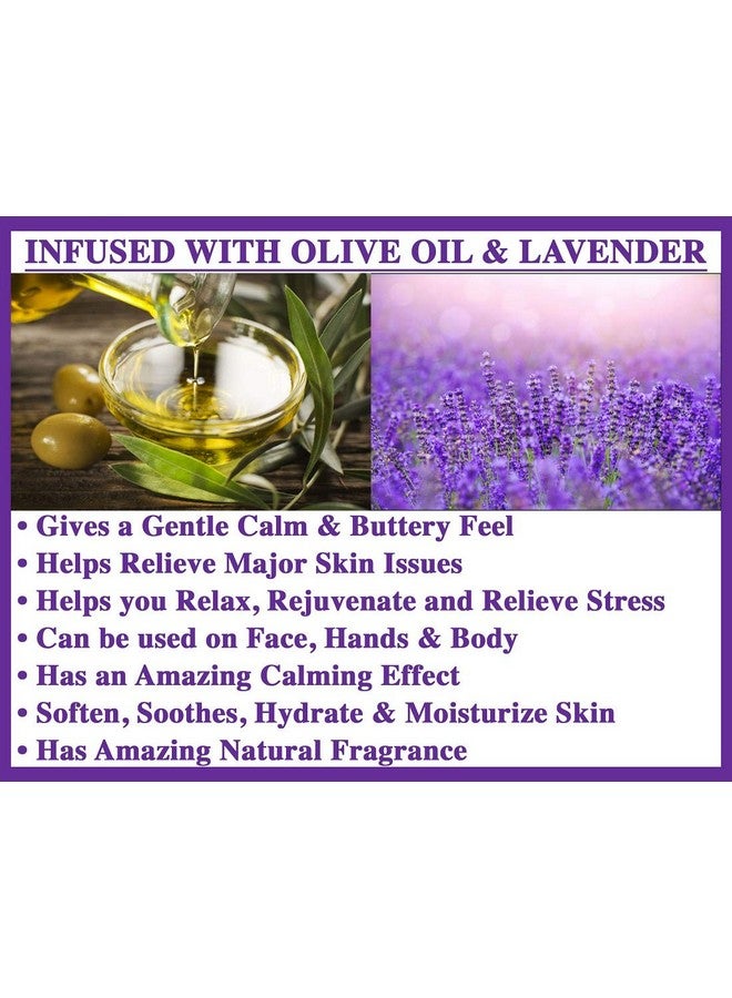 Olivia Care Lavender Bar Soap-4 pack box set - 100% Natural Ingredients, Organic, Vegan - For Face & Body, Cold-pressed Triple-Milled, Hydrating, Moisturizing, Infused Calcium & Vitamins - 4 X 5 oz - Image 4
