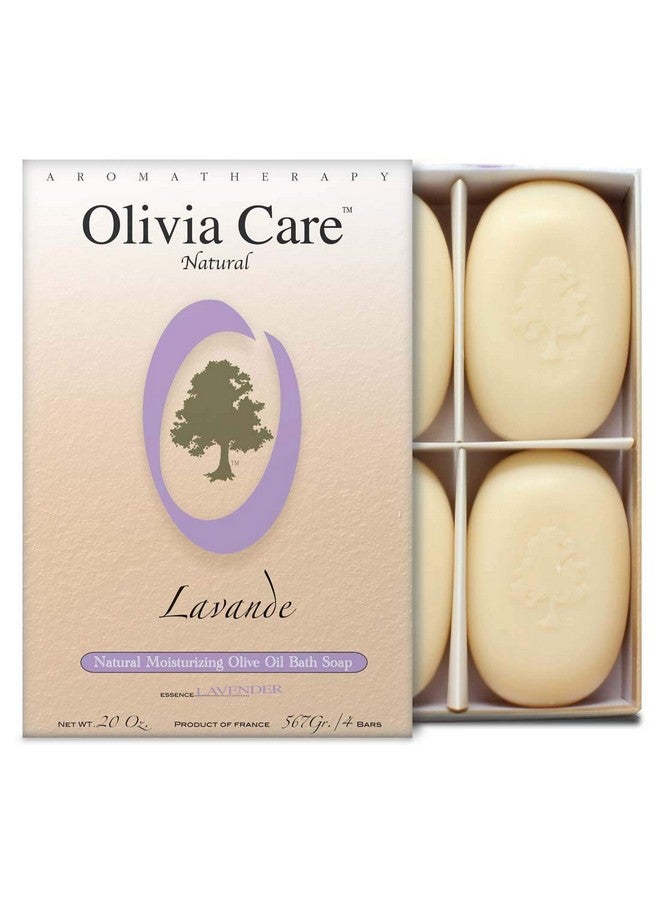Olivia Care Lavender Bar Soap-4 pack box set - 100% Natural Ingredients, Organic, Vegan - For Face & Body, Cold-pressed Triple-Milled, Hydrating, Moisturizing, Infused Calcium & Vitamins - 4 X 5 oz - Image 1