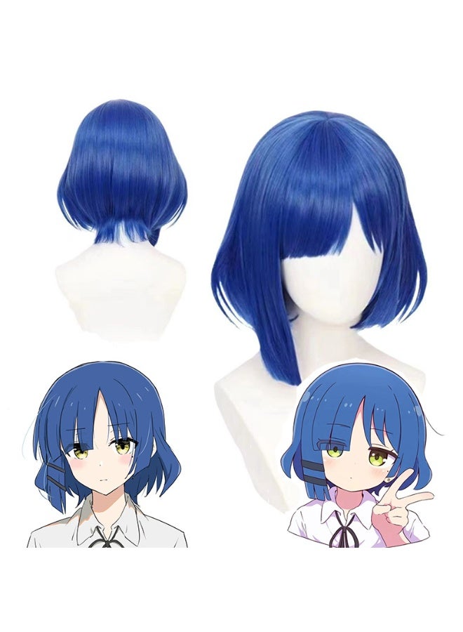 general Bocchi the Rock Yamada Ryō cosplay Wig blue Bob Head Short Hair Easy to style - Image 2