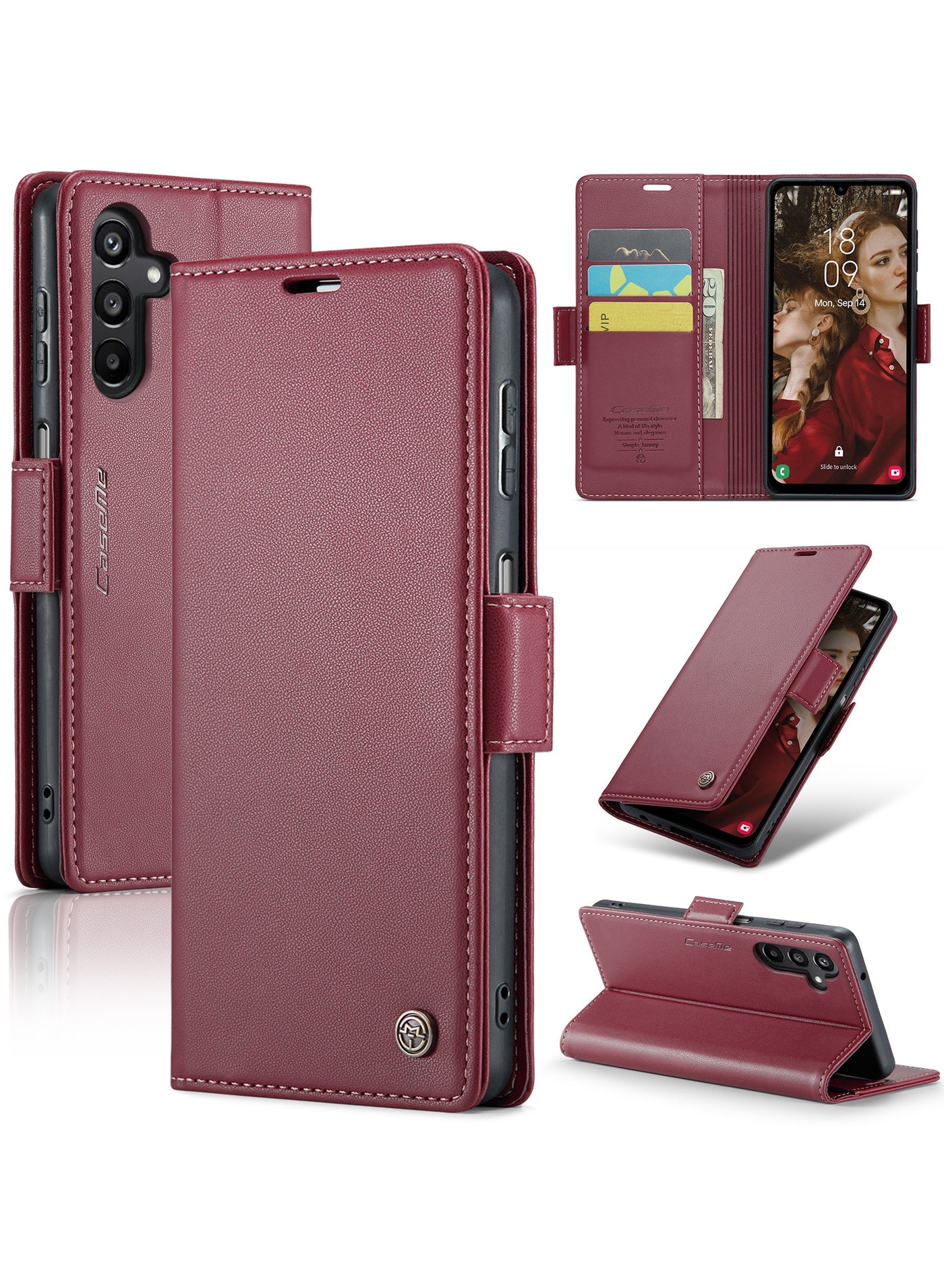 كيس مي Caseme Samsung Galaxy A15 Flip Wallet Case leather