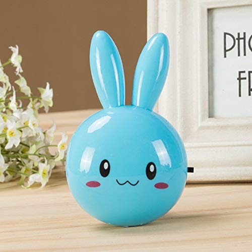 Chocozone Plastic Plug in Rabbit Night Lamp for Bedroom Night Light for Kids Room (Blue), LED - Image 2