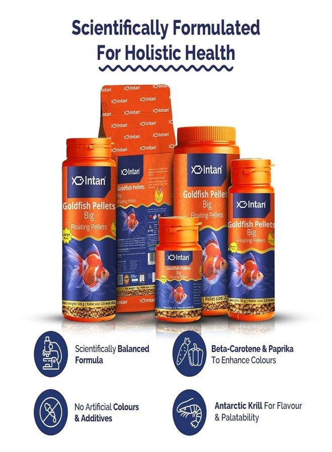 كينكو أكواتيك إنتان حبيبات طعام للأسماك الذهبية | حبيبات عائمة كبيرة للأسماك | تغذية يومية للأسماك من أجل الصحة والنمو | عبوة جامبو 400 غرام، حجم الحبيبات - قطر 2.5 مم، عبوة واحدة - Image 5