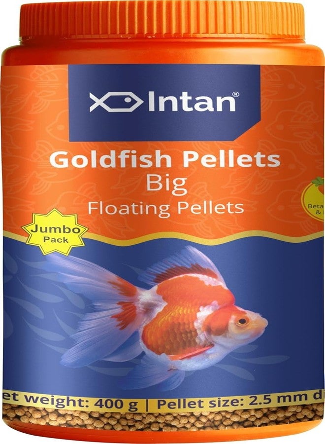 كينكو أكواتيك إنتان حبيبات طعام للأسماك الذهبية | حبيبات عائمة كبيرة للأسماك | تغذية يومية للأسماك من أجل الصحة والنمو | عبوة جامبو 400 غرام، حجم الحبيبات - قطر 2.5 مم، عبوة واحدة - Image 1