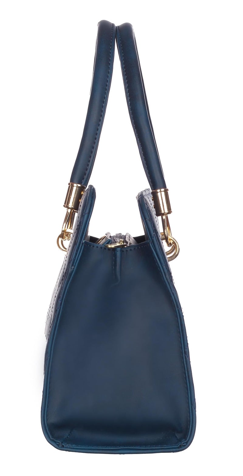 Keywest Women's Diamond Satchel Tote Handbag for Women | Ladies purse | Stylish Shoulder Bag | Gift For Woman | Blue - Image 3