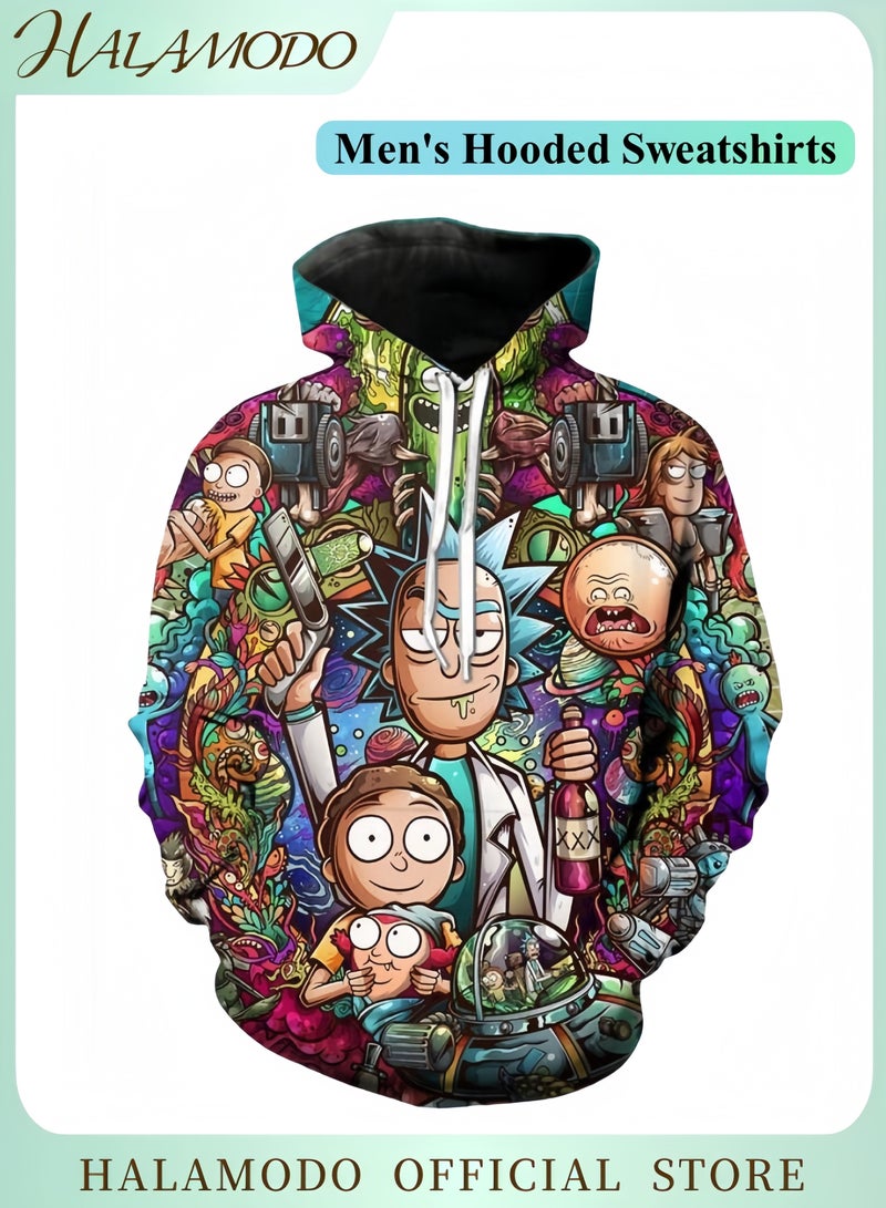 HALAMODO Men's Hooded Sweatshirts with 3D Print Galaxy Pullover Cosplay Sweatshirt Novelty Long-Sleeved Tops Fashion Youth Pullovers Casual Sweatshirts Sportswear with Pockets for Men Women Boys Girls  - Image 1
